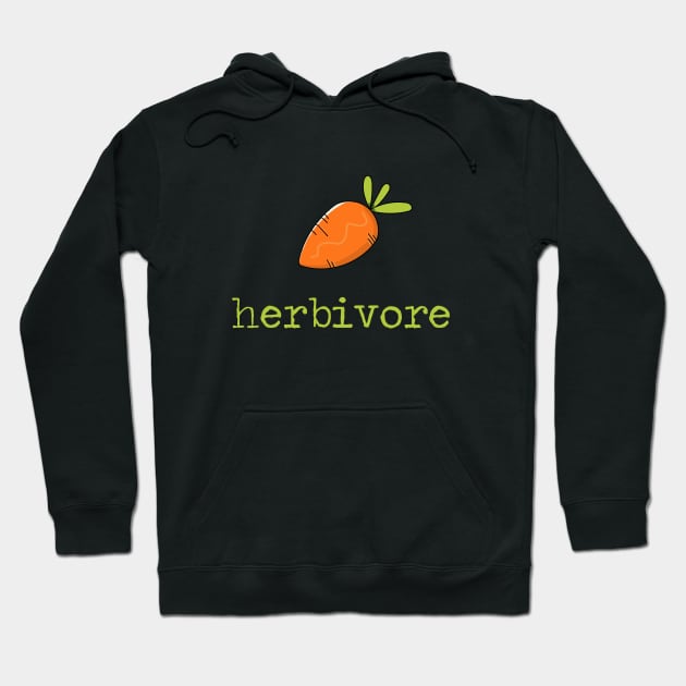 Vegan is Herbivore Hoodie by owhalesumi